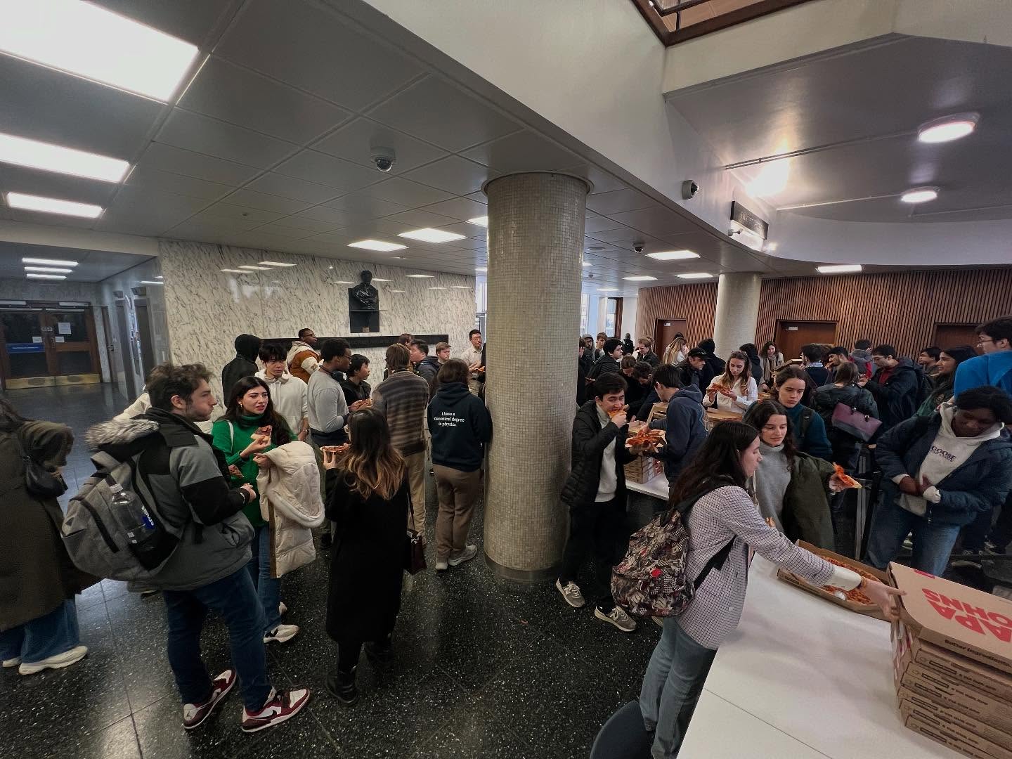 Students gathering at Imperial College